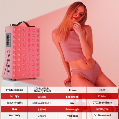 acheter panneau rouge de lumière de 300W 660nm 850nm LED pour le soulagement de la douleur/le traitement dommages de peau fabrication en ligne