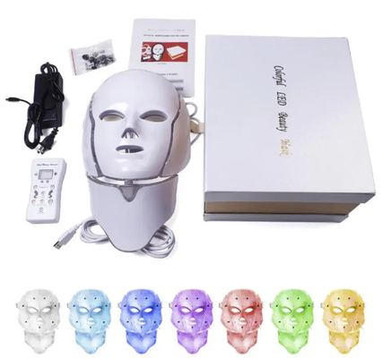 acheter Masque infrarouge de thérapie légère mené par rajeunissement de peau de masque de photon de couleur de la station thermale 7 de visage fabrication en ligne