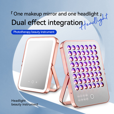 acheter 2 en 1 maquillage miroir soins de la peau du visage appareil de traitement de la lumière rouge fabrication en ligne