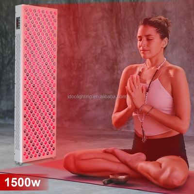 Panneau de thérapie par lumière rouge de 1500W 630 660 810 850nm de soins de la peau Panneau de thérapie par lumière rouge à LED