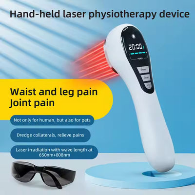 Laser froid Appareil de thérapie par la lumière infrarouge proche pour soulager la douleur et la peau lisse Appareil de physiothérapie blanc et gris