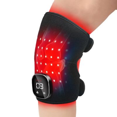 Contrôleur sans fil rechargeable Therapie par lumière rouge Massage par vibration Bracelet du genou pour soulager les douleurs articulaires/coude/épaule