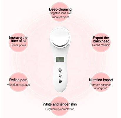 les dispositifs faciaux de la beauté 1000mAh chauffent Ion Facial Massager galvanique de refroidissement