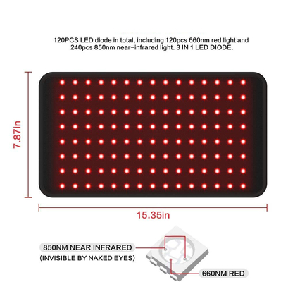 ceinture légère infrarouge anti-vieillissement de thérapie de 660nm 850nm pour le soulagement de la douleur