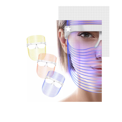 Thérapie infrarouge menée professionnelle de photon de visage facial de masque de lumière rouge de 7 couleurs