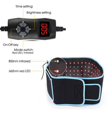 utilisation à la maison de ceinture de thérapie de lumière rouge de 660nm 850nm pour le soulagement de la douleur de perte de poids